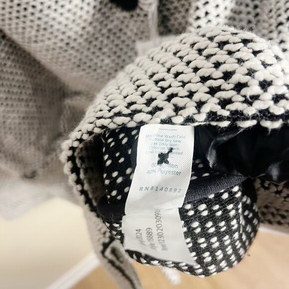 Marine Layer Birdseye Knit Blazer Cardigan Size X-Large New Black White Neutral - Picture 7 of 10